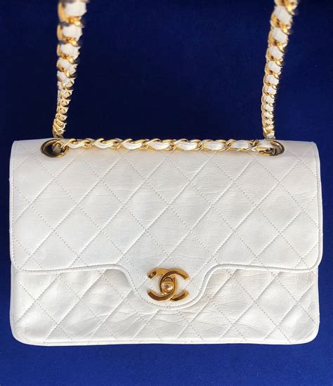 white chanel handbag|white chanel bag vintage.